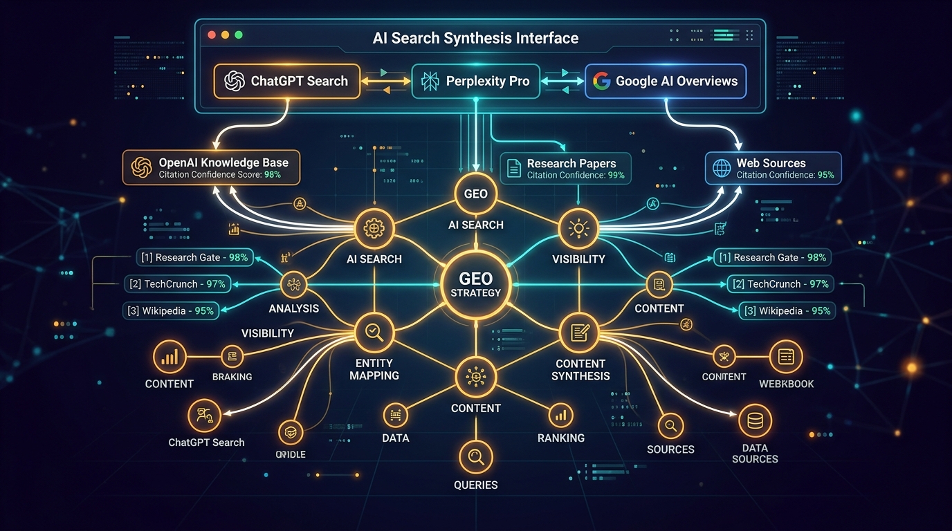 Generative Engine Optimization (GEO): How to Rank in SearchGPT, Perplexity & Google AI Overviews